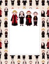 Cartoon Priest and nun card