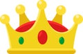 Cartoon Prince Golden Crown With Diamonds Royalty Free Stock Photo