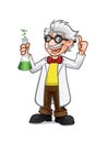 Cartoon Professor Thumb Up Royalty Free Stock Photo