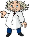 Cartoon professor with wild hair