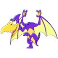 Cartoon pterodactyl dinosaur