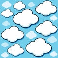 Cartoon Puffy Clouds