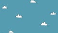 Cartoon puffy clouds looping animation