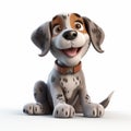 Cartoon Puppy: Photorealistic Renderings Of A Cute Dog In Clay Royalty Free Stock Photo