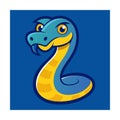Cartoon Python Mascot Vector Illustration Design Royalty Free Stock Photo