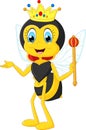 Cartoon queen bee presenting
