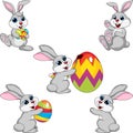 Cartoon rabbit Easter collection set