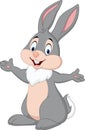 Cartoon rabbit posing