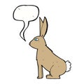 cartoon rabbit with speech bubble