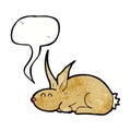 cartoon rabbit with speech bubble