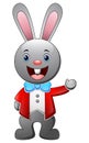 Cartoon Rabbit wearing a tuxedo Royalty Free Stock Photo