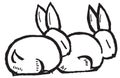 Cartoon rabbits Royalty Free Stock Photo