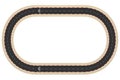 Cartoon racing track for a ring races, top view