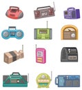 Cartoon radio icon Royalty Free Stock Photo