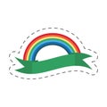 cartoon rainbow clover ribbon ornament st patricks day