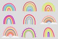 Cartoon rainbow collection Royalty Free Stock Photo