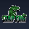Cartoon raptor mascot Royalty Free Stock Photo