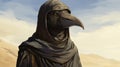 Cartoon Realism: A Black Hooded Bird From Westeros