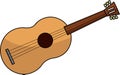 Cartoon Realistic Wooden Acoustic Guitar