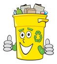Cartoon Recycling Bin Royalty Free Stock Photo