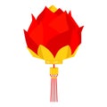 Cartoon red chinese lotus lantern