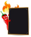 Cartoon Red Hot Chili Pepper Menu Royalty Free Stock Photo