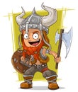 Cartoon redhead viking warrior