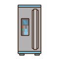 cartoon refrigerator appliance kitchen domestic