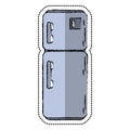 Cartoon refrigerator appliance kitchen icon