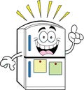 Cartoon refrigerator with an idea