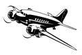 Cartoon Retro Airplane