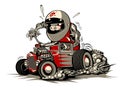 Cartoon retro rat rod Royalty Free Stock Photo
