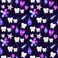 Cartoon retro seamless teeth pattern for wrapping paper and kids clothes print and doctors packaging