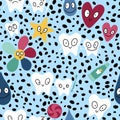 Cartoon retro seamless teeth pattern for wrapping paper and kids clothes print and doctors packaging