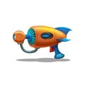 Cartoon retro space blaster, ray gun, laser weapon. Royalty Free Stock Photo