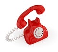 Cartoon retro telephone. Royalty Free Stock Photo