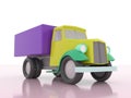 Cartoon truck fast delivery icon isolated on white background Royalty Free Stock Photo