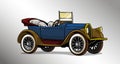 Cartoon retro vintage luxury convertible car Royalty Free Stock Photo