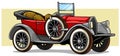 Cartoon retro vintage luxury convertible car Royalty Free Stock Photo