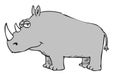 Cartoon rhinoceros