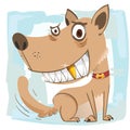 Cartoon richman`s dog Royalty Free Stock Photo