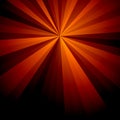 Cartoon rising sun or beams background in orange pink and black striped radial patter Royalty Free Stock Photo