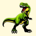 Cartoon Roaring T-rex Dinosaur Mascot Royalty Free Stock Photo