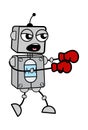 Cartoon Robot Boxing