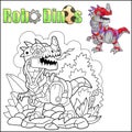 Cartoon robot dinosaur