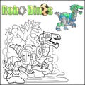 Cartoon robot dinosaur