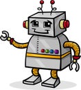 Cartoon robot or droid illustration Royalty Free Stock Photo