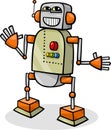 Cartoon robot or droid illustration Royalty Free Stock Photo