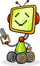 Cartoon robot or droid illustration