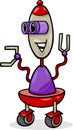 Cartoon robot or droid illustration Royalty Free Stock Photo